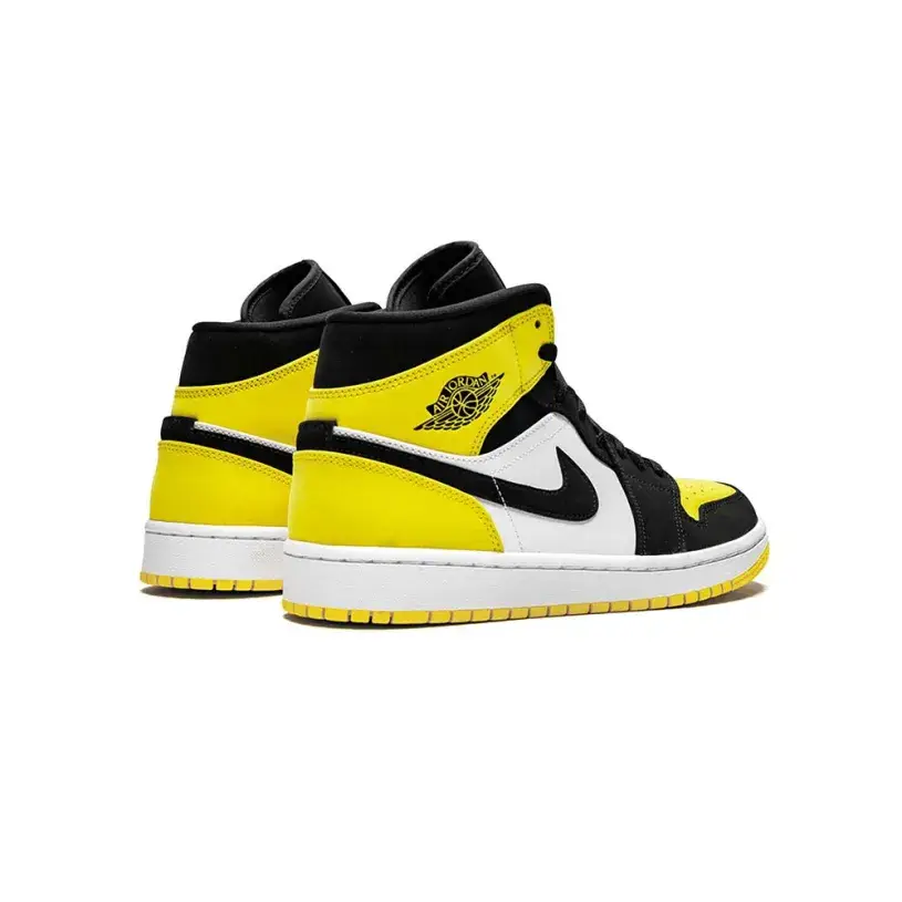 Air Jordan 1 Mid Yellow Toe Black 