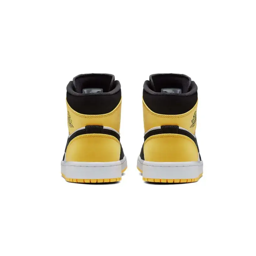 Air Jordan 1 Mid Yellow Toe Black 