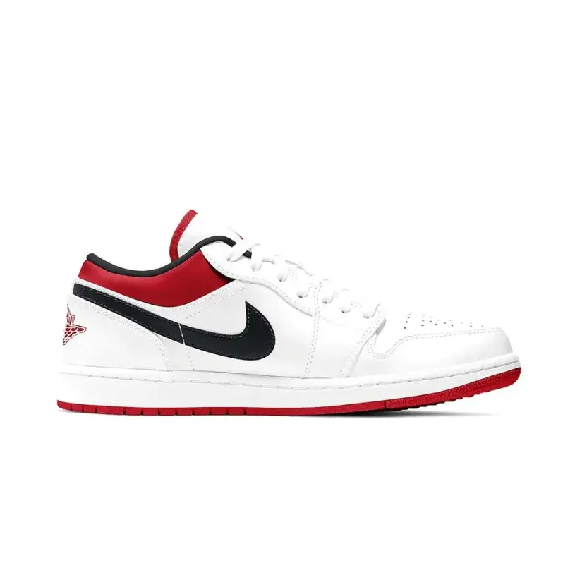 AIR JORDAN 1 LOW "White University Red Black" 