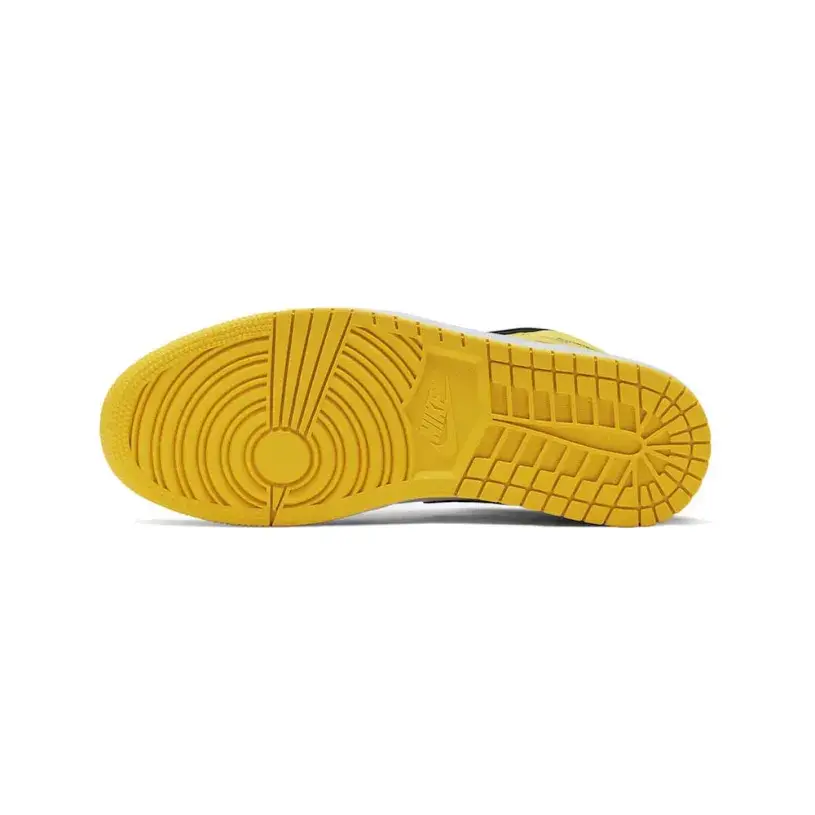 Air Jordan 1 Mid Yellow Toe Black 