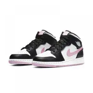 AIR JORDAN 1 MID GS ‘WHITE LIGHT ARCTIC PINK’ DD4CB77