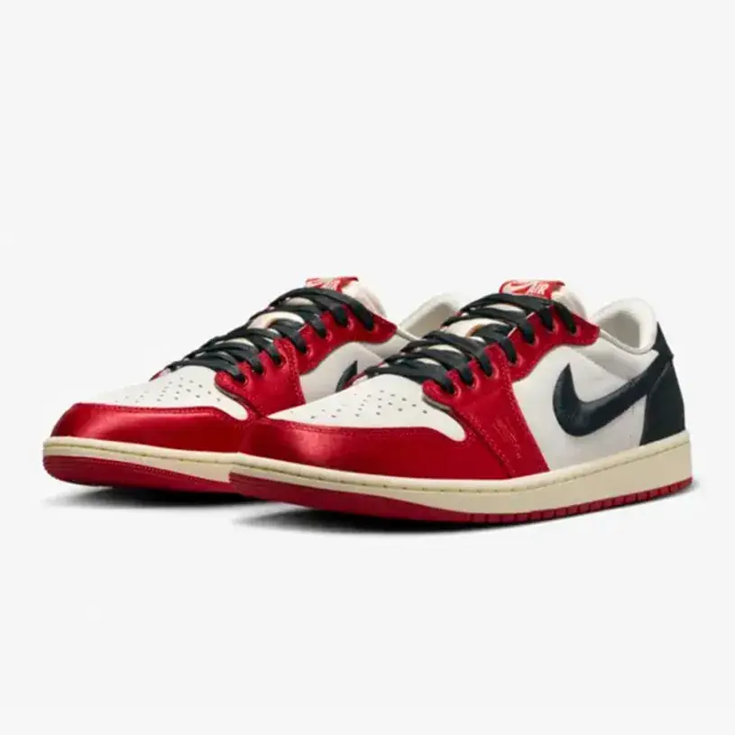 Air Jordan 1 Low OG x Trophy Room Sail and Varsity Red 